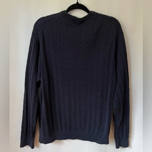 Donald J. Trump, Women’s Cotton Cable Knit Sweater - Navy Blue. Size: XL. - Picture 3 of 8